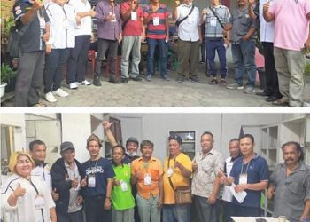 Para peserta yang juara tingkat kecamata Siantar Utara dan Sitalasari photo bersama Ketua Percasi Kota Siantar Astronout Nainggol, Pengurus dan Panitia