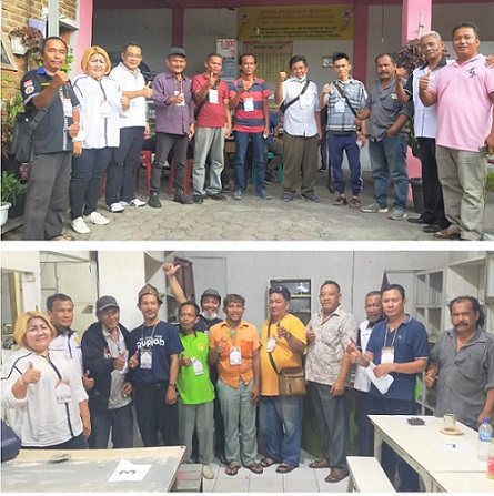Para peserta yang juara tingkat kecamata Siantar Utara dan Sitalasari photo bersama Ketua Percasi Kota Siantar Astronout Nainggol, Pengurus dan Panitia
