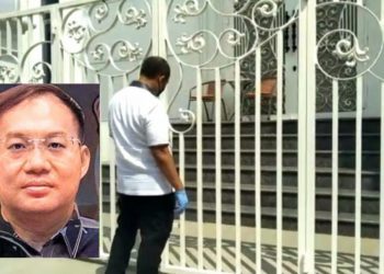 Rumah Apin BK di Komplek Cemara Asri, Kecamatan Percut Seituan yang digeledah polisi. (Foto Ist)