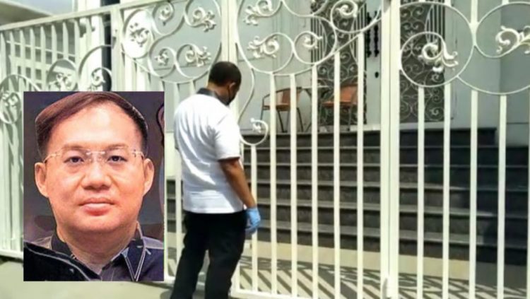 Rumah Apin BK di Komplek Cemara Asri, Kecamatan Percut Seituan yang digeledah polisi. (Foto Ist)