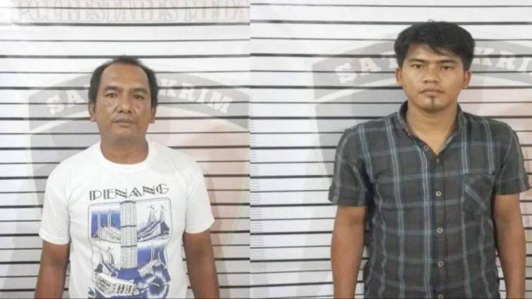Pelaku peganiyaan diamankan polisi. (Foto Ist)
