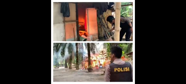 Lapak judi dan narkoba di Kutalimbaru. (Foto Ist)