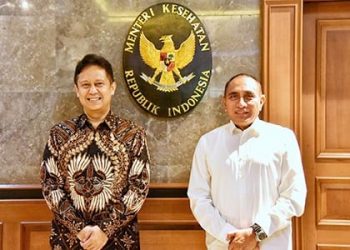 Menteri Kesehatan (Menkes) RI, Budi Gunadi Sadikin dan Gubernur Sumut, Edy Rahmayadi. (Foto Ist)