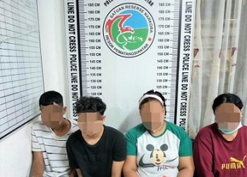 Keempat pelaku dan barang bukti sudah diamankan di ruangan Sat Narkoba Polres Siantar