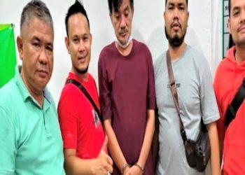 Tim Tabur Kejari Simalungun menangkap tersangka kasus korupsi ,Hardono Purba yang masuk dalam Daftar Pencarian Orang (DPO)