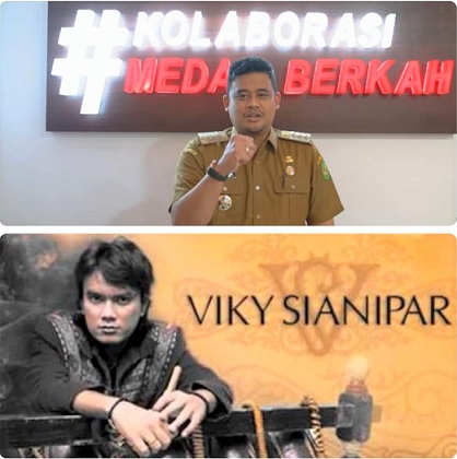 Wali Kota Medan, Bobby Nasution dan Viky Sianipar. (Foto Ist)