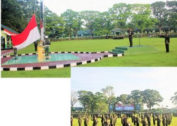 Upacara Peringatan HUT Kemerdekaan RI Ke 77 di Mako Rindam I/BB