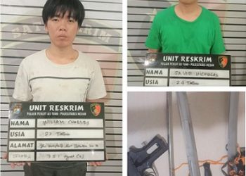 Dua pelaku pengeroyokan pedagang mie bernama Yusup Suripto. (Foto Ist)