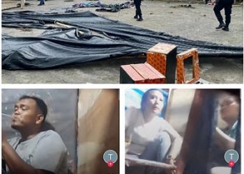 Barak Judi dan Narkoba diperbatasan Binjai-Medan bernama Sky Garden digerebek dan cuplikan medsos yang viral. (Foto Ist)