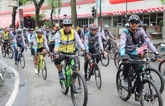 Gowes 2 Negara Indonesia-Malaysia. (Foto Ist)