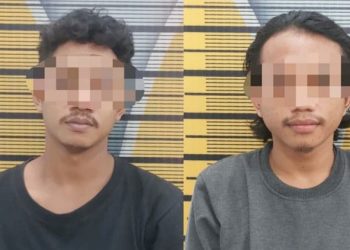 Dua pemuda asal Simalungun diciduk Polres Tebing Tinggi. (Foto Ist)