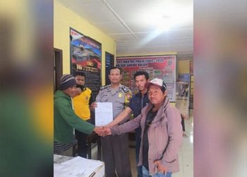 Bhabinkamtibmas Bripka Sumanto Sipayung berhasil memediasi kasus penganiayaan