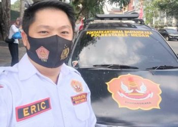 Eric, Ketua Ketua Pokdar Kamtibmas Resor Medan. (Foto Ist)
