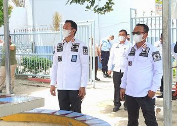 Kakanwil Kemenkumham Sumut Imam Suyudi saat kunker di Lapas Kelas IIB Tebing Tinggi