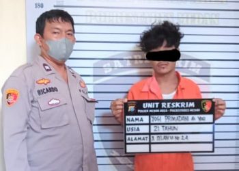 Pelaku curanmor yang dibekuk Polsek Medan Area. (Foto.Ist)