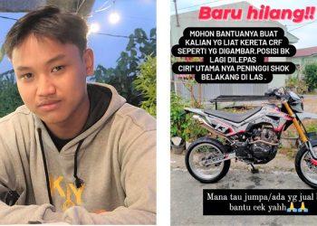Riski Wijaya dan sepedamotornya yang hilang
