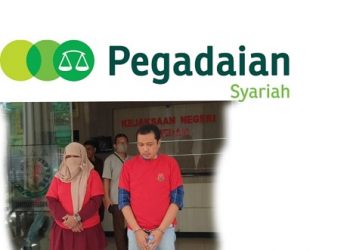 Mantan Kepala Cabang Pegadaian Syariah Setiabudin dan Karyawan yang ditahan Kejari Medan terkai pengelapan emas. (Foto Ist)
