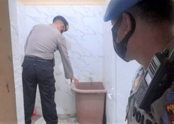 Tes Urine anggota Sat Samapta Polrestabes  Medan. (Foto Ist)