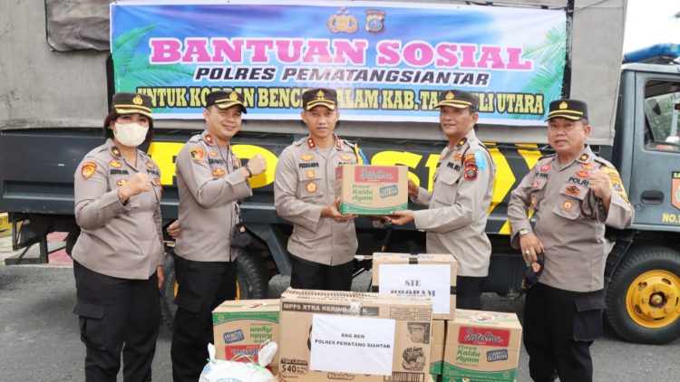 Kapolres Siantar Kirim Bantuan Kemanusiaan Untuk Korban Gempa di Taput