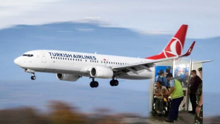 Turkish Airline dan penumpang yang diamankan di Bandara Kualanamu International Airport