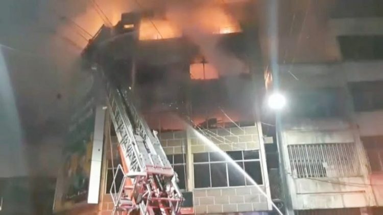 Ruko yang terbakar di Jalan Pandu /Cirebon Medan yang menjual sepeda ludes terbakar. (Foto Ist)