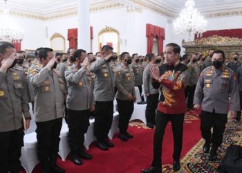 Presiden Joko Widodo (Jokowi) bersama seluruh Kapolda dan Kapolres se-Indonesia. (Foto Ist)