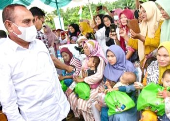 Gubernur Sumut Edy Rahmayadi mengunjungi BIAS di Desa Pangirkiran, Paluta. (Foto Ist)
