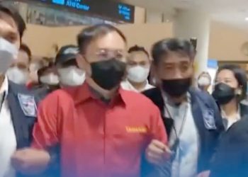 Apin BK tiba di Bandara Kualanamu, Deli Serdang. (Foto Ist)