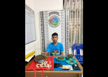 Pelaku Yudha Pranata Daulay dan barang bukti 