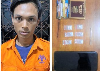 Pelaku BA dan barang bukti