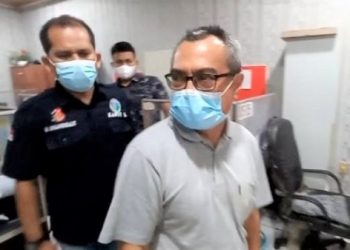 Sekretaris BPBD Asahan , Jhony Sihotang yang diciduk Polres Asahan. (Foto Ist)