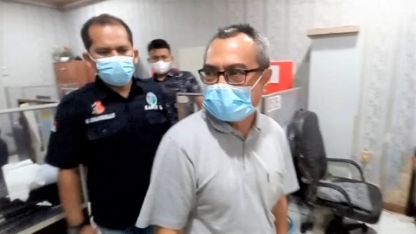 Sekretaris BPBD Asahan , Jhony Sihotang yang diciduk Polres Asahan. (Foto Ist)