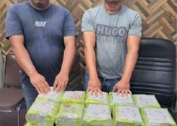 Dua pelaku penyeludup sabu 20 kg tujuan Palembang. (Foto Ist)