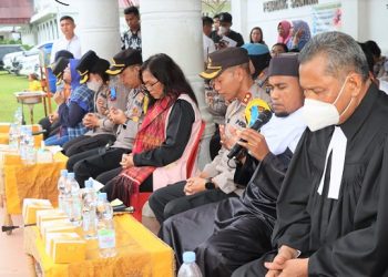 Polres Siantar Gelar Doa Bersama Pasca Tragedi Kanjuruhan di Malang dan Gempa Bumi di Taput