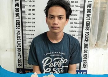 Pelaku Boby Ramadhani dan barang bukti