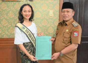 Wali Kota Tanjungbalai Terima Kunjungan Agatha Tresha Perangin angin, Pemenang Putri Taruna Nusantara Sumut 2022