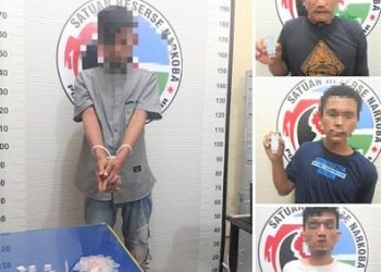 Pelajar SMA dan rekanya ditangkap Polres Toba. (Foto Ist)