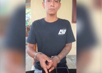Pelaku AS dan barang bukti