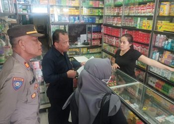 ersonil Polres Tanjungbalai bersama Badan Pengawas Obat dan Makanan (BPOM) Tanjungbalai dan Satpol PP serta Dinas Kesehatan Tanjungbalai melaksanakan Inspeksi mendadak (Sidak) ke Apotek