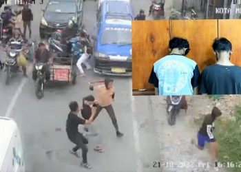 Dua pelaku yang lakukan pembegalan di Jalan Gagak Hitam, Medan yang diringkus Polrestabes Medan