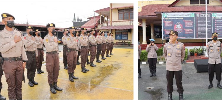 Kapolres Siantar AKBP Fernando SH, SIK saat berikan arahan dan bimbingan kepada Para Siswa Latja