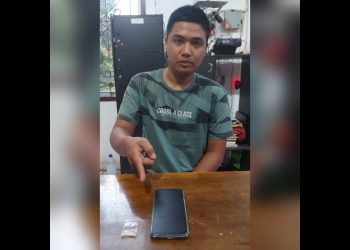 Pelaku AP dan barang bukti 