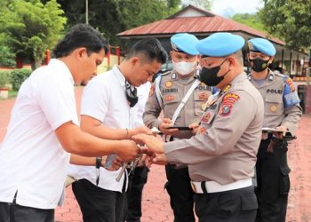Subbid Provos Bid Propam Polda Sumut laksanakan operasi Gaktiblin di Polres Madina. (Foto Ist)