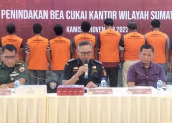 Direktorat Jenderal Bea dan Cukai (DJBC) Sumut gagalkan penyeludupan rokok. (Foto Ist)