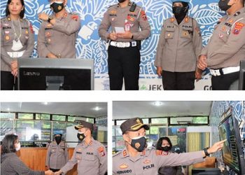 Kapolres Siantar AKBP Fernando SH, SIK didampingi Kasat Lantas AKP Relina Lumban Gaol S.Sos, Kasi Propam AKP Sri Surtyati SH dan Kanit Regident IPDA M.FAIZAL S.Trk melaksanakan Inspeksi Mendadak (Sidak) ke Kantor Satuan Penyelenggara Administrasi SIM (Satpas)