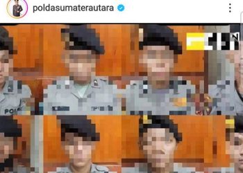 Terduga Oknum Polisi Yang Melakukan Penyerangan di RSU Bandung Medan yang dirilis Polda Sumut. (Foto Ist)