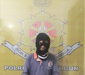 Pelaku MS dan barang bukti
