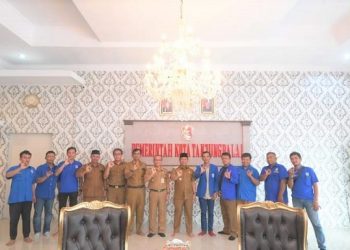 Wali Kota Tanjungbalai H Waris Tholib menerima audiensi DPC Gerakan Angkatan Muda Kristen Indonesia (GAMKI) Kota Tanjungbalai