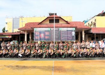 Polres Siantar Laksanakan Apel Gabungan TNI-Polri