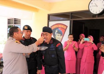 Kapolres Tanjung Balai AKBP Ahmad Yusuf Afandi SIK MM beserta jajarannya berikan surprise kepada Personil Brimob Kompi 3 Yon B
